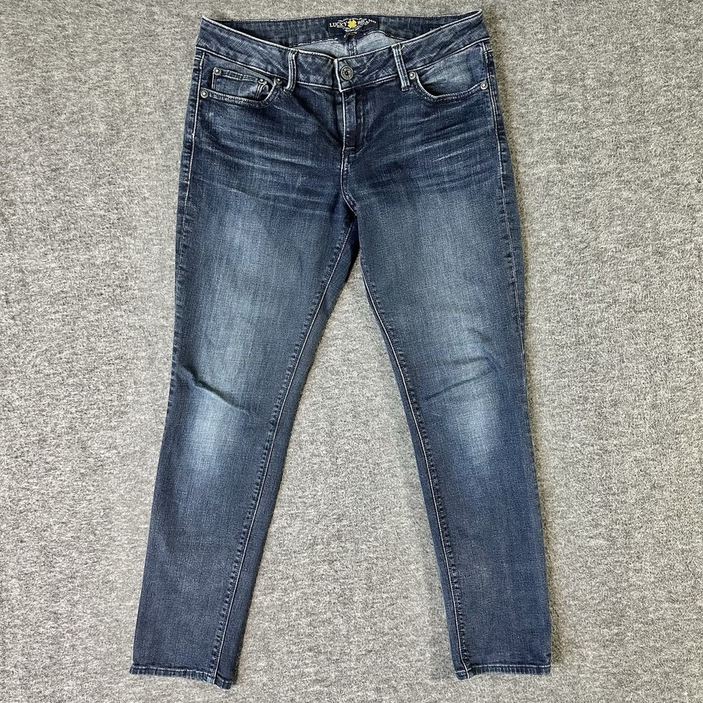 Lucky Brand Lolita Skinny Jeans‎ Womens 6/28 (32x28) Blue Dark Wash Denim